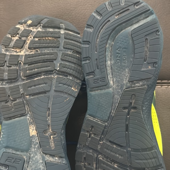 Brooks Adrenaline GTS Shoes - Bright Yellow and Dark Blue - Picture 11 of 13